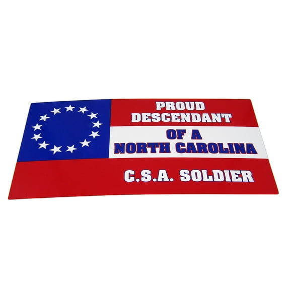 Lot of 6 Proud Descendant of a North Carolina CSA Soldier Decal Bumper Sticker