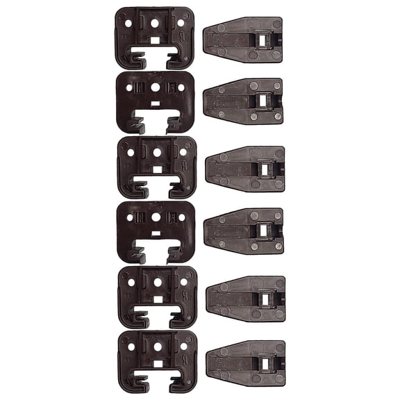 Lot of 6 Rite Trak 1 Sets(Drawer Repair kit), Brown, L6CRT1