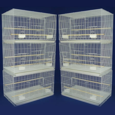 Lot of 6 Small Breeding Cages, White