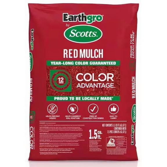Lot of 6 bags total 9 Cu. Ft. Scotts Earthgro RED Mulch. delivered to ur door