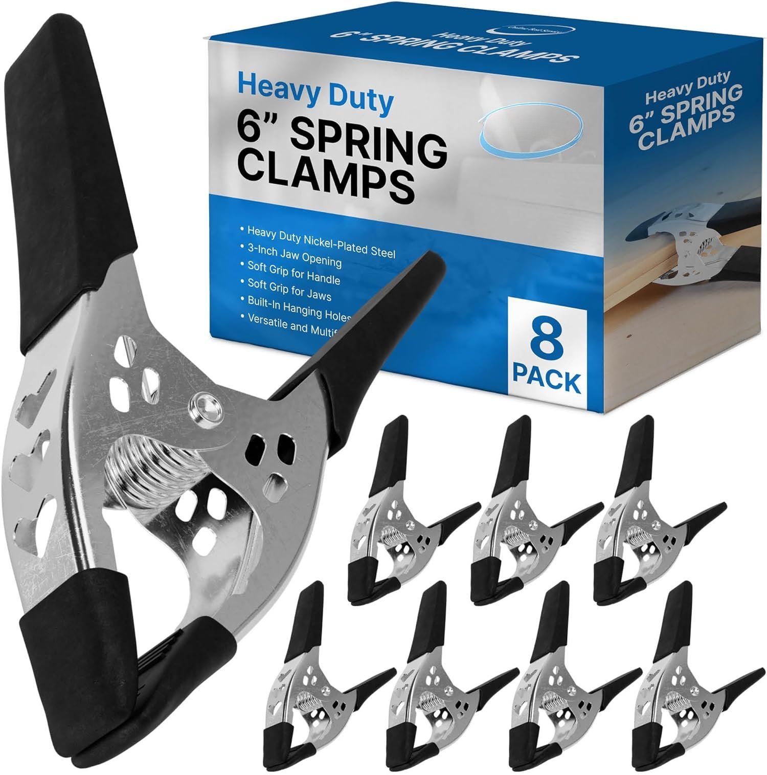 Spring Clamps Rectangular Lot of 8-6