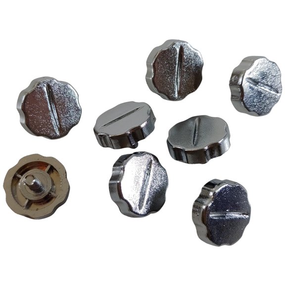Lot of 8 Workman KN5PC Radio OEM Plastic Chrome 5mm Thread Replacement Knobs