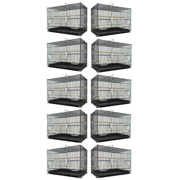 LOT of TEN of 20"x14"x14"H Breeding Breeder Bird Flight Cages With Side Nesting Box Door For Small Size Lovebirds Finches Parakeets Canaries Aviaries