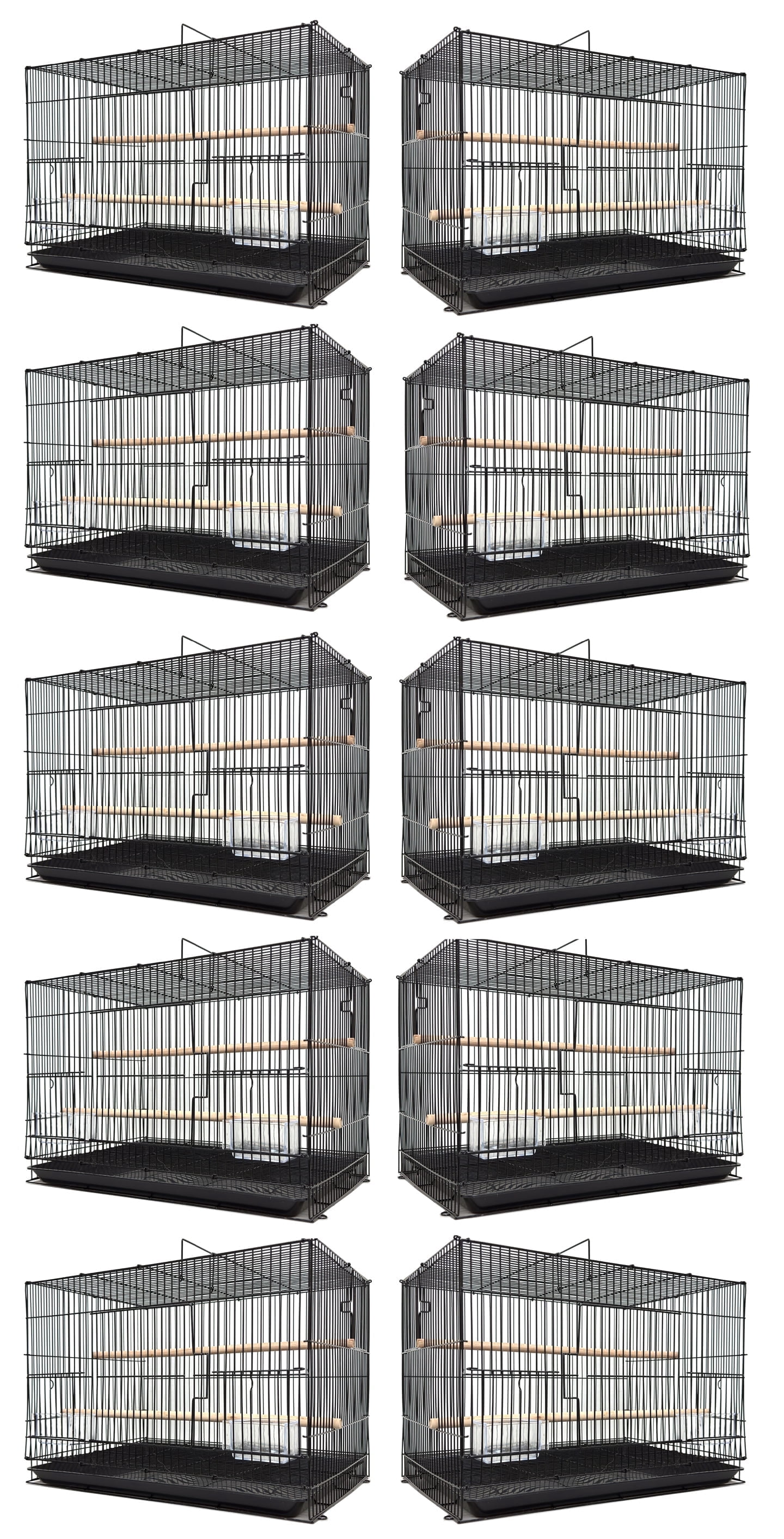 LOT of TEN of 20"x14"x14"H Breeding Breeder Bird Flight Cages With Side Nesting Box Door For Small Size Lovebirds Finches Parakeets Canaries Aviaries