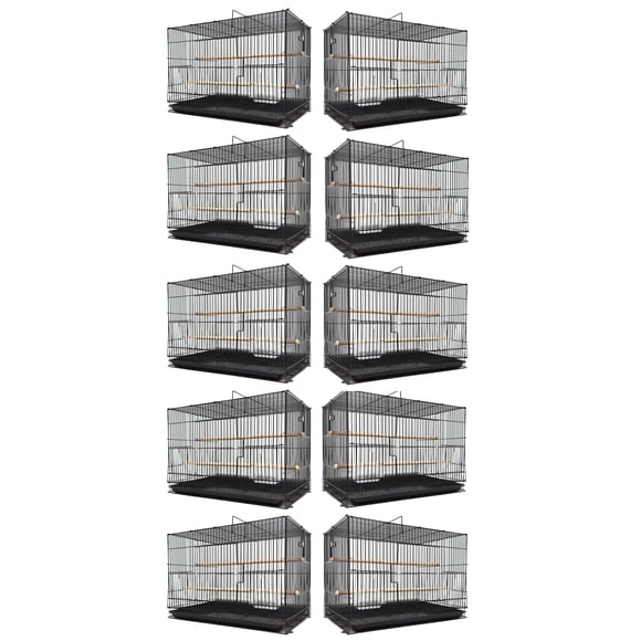 LOT of TEN of 20"x14"x14"H Breeding Breeder Bird Flight Cages With Side Nesting Box Door For Small Size Lovebirds Finches Parakeets Canaries Aviaries