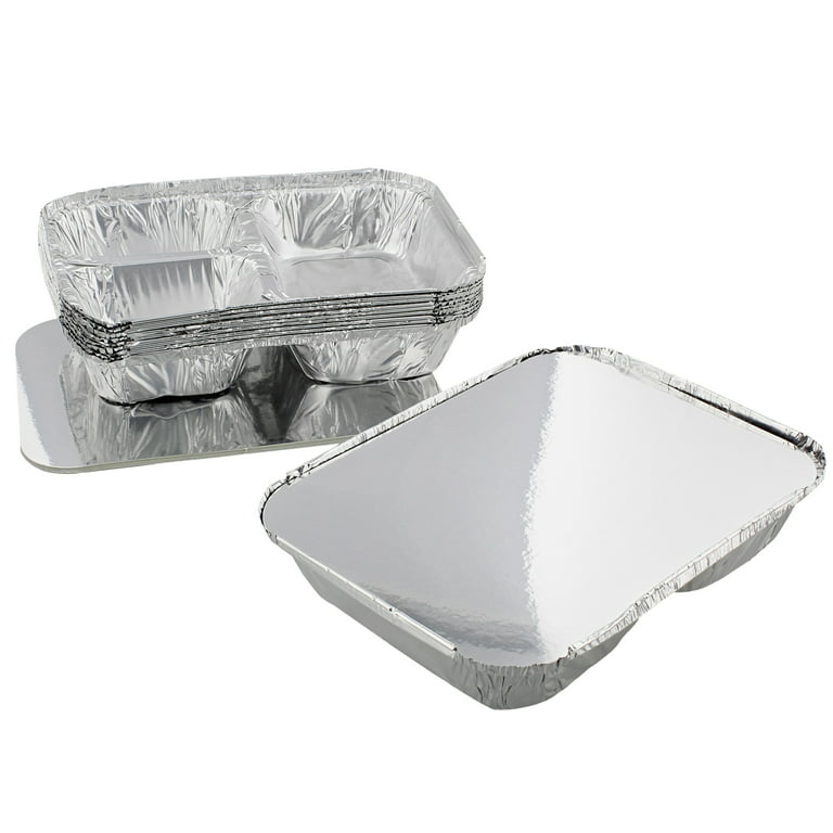 8x8 Foil Pans for Meal Prep and Cooking, Disposable Aluminum Trays