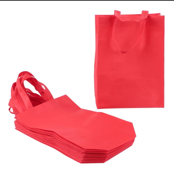 Lot45 Cloth Gift Bags Reusable Bags with Handles - 12pk 13.6 x 9.8in Tote Bags