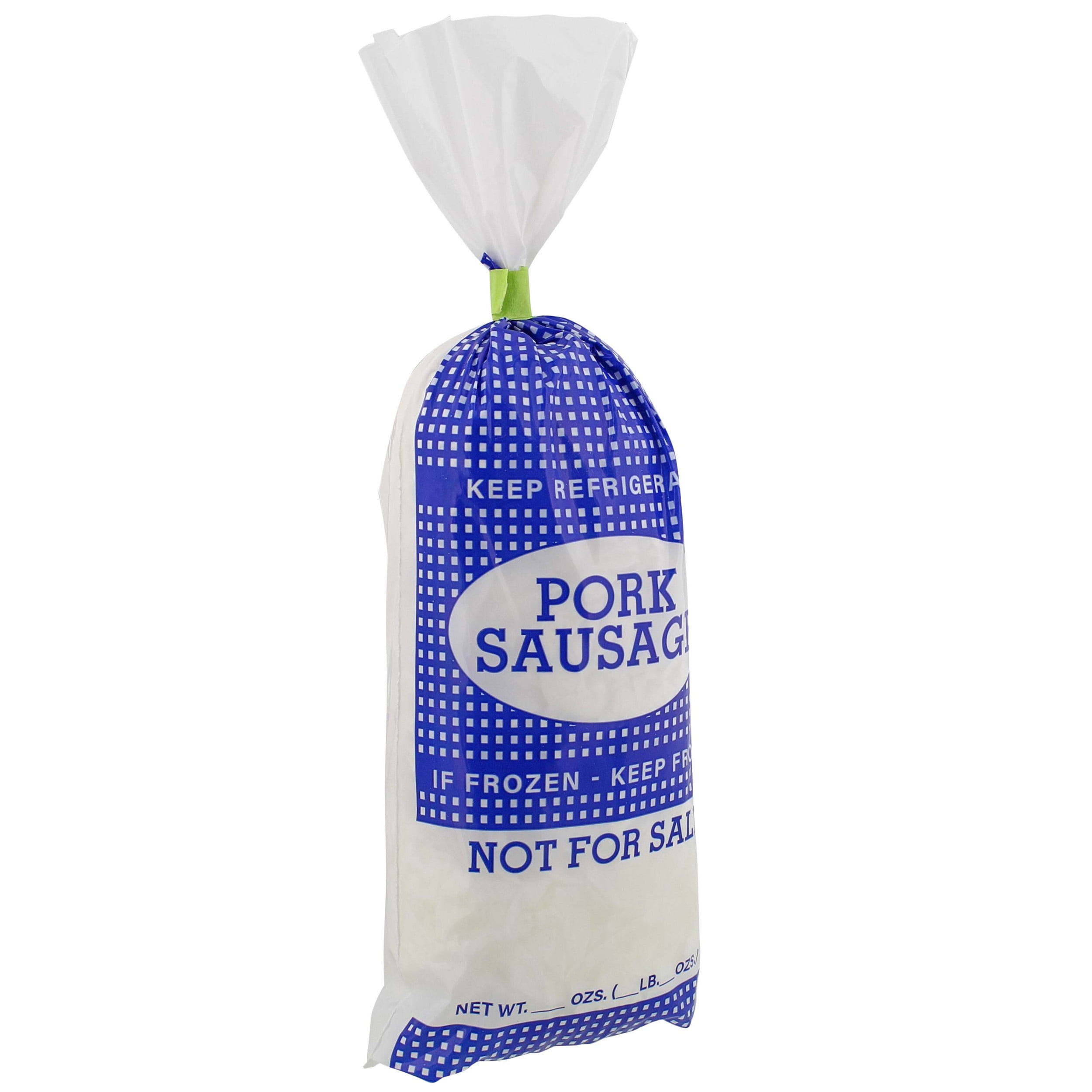 50 Poly Meat Bags - Plain White 1 Lb Capacity Bags