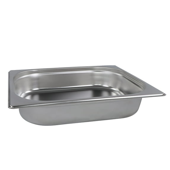 Lot45 Stainless Steel Steam Pan - 1/2 Size Hotel Pans Restaurant Trays 2.5in 1pk