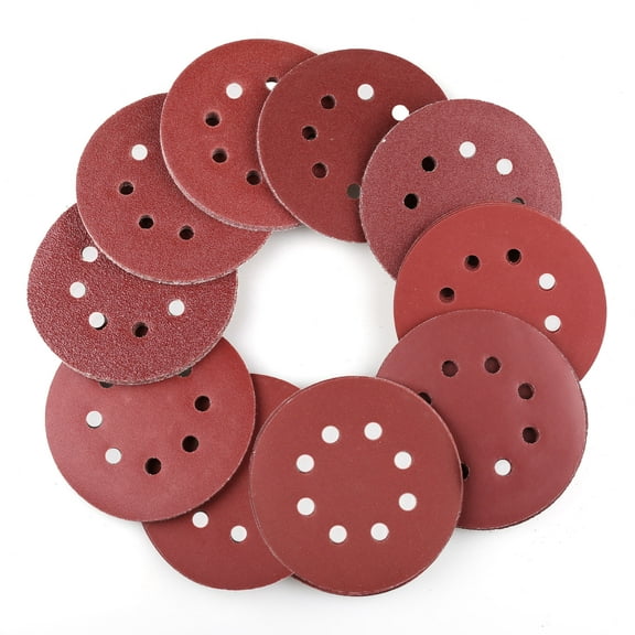 LotFancy 100 Sanding Disc, 5in 8Hole 40-800 Grit Hook and Loop Sandpaper