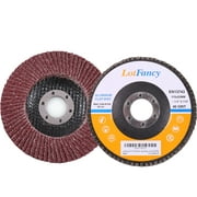 LotFancy 10Pcs 40 Grit Aluminum Oxide Sanding Flap Discs, 4.5 x 7/8 inches, Type#27