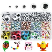 Essentials by Leisure Arts Eyes Sticky Back Moveable 4 2pc Googly Eyes,  Google Eyes for Crafts, Big Googly Eyes for Crafts, Wiggle Eyes, Craft Eyes