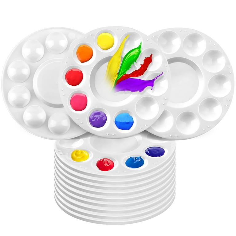 10Pcs Paint Pallet Tray, Painting Pallete, 12 Wells Color Mixing  Pallete/Paint Trays for Kids
