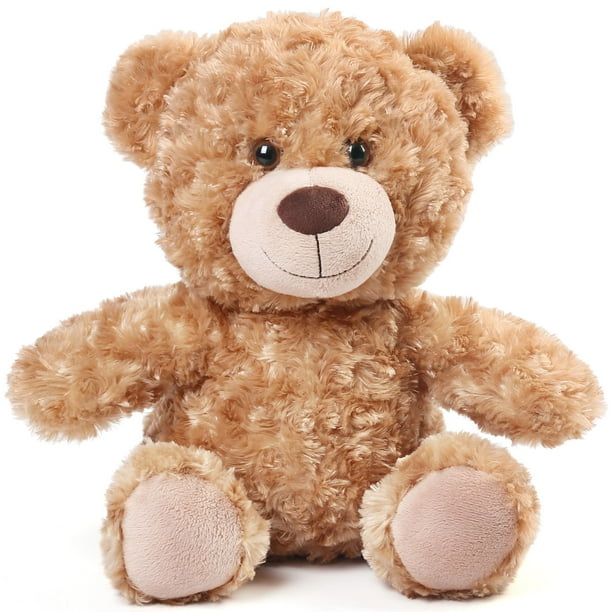 LotFancy 12 in Brown Teddy Bear Stuffed Animal, Bear Plush Toy Birthday