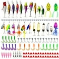 thumbnail image 1 of LotFancy 129 Pcs Fishing Lures, Topwater Lures with Treble Hook, Freshwater Saltwater Lures for Bass Trout Walleye, 1 of 7
