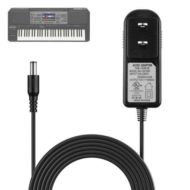 LotFancy 12V Power Adapter, Universal Power Supply for Yamaha Keyboard