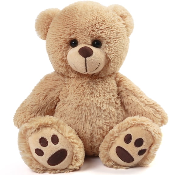 LotFancy  15" Teddy Bear Stuffed Animals, Soft Plush Bear with Footprints, Gifts for Girls Girlfriend Wife
