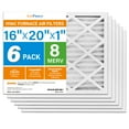 thumbnail image 1 of LotFancy 16x20x1 Air Filters, 6 Pack, MERV 8 Pleated HVAC AC Furnace Filters, 1 of 8
