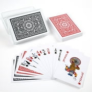 LotFancy 2 Decks Waterproof Plastic Playing Cards with Case