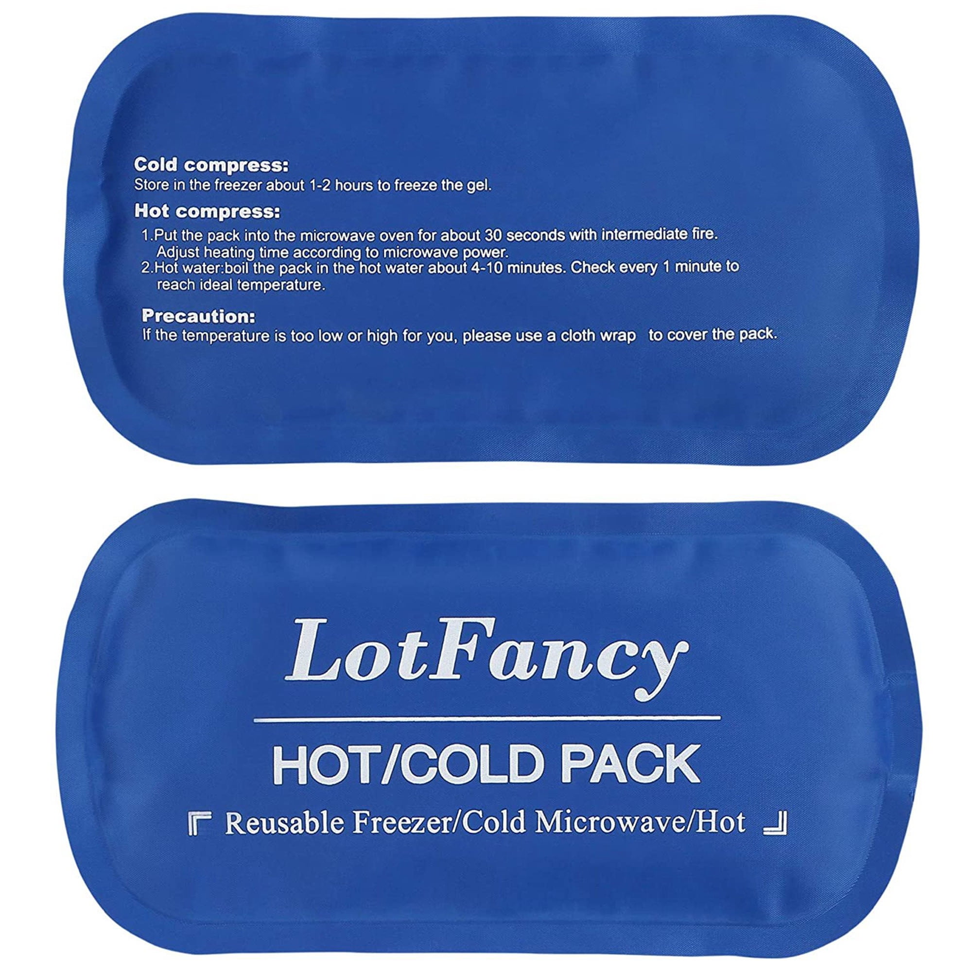 LotFancy 4 Ice Packs for Cooler and Lunch Box, Reusable Freezer Packs,  7x4.75x0.75 in