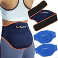 thumbnail image 1 of LotFancy Ice Pack for Back Injuries, 2 Gel Hot Cold Packs w/ Wrap for Low Back, Waist, Abdomen, 1 of 8