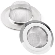 LotFancy 2 Kitchen Sink Strainer, 4.5 in Stainless Steel Mesh Drain Strainer, Silver