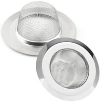LotFancy 2 Kitchen Sink Strainer, 4.5 in Stainless Steel Mesh Drain Strainer, Silver