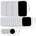 thumbnail image 1 of LotFancy 20 TENS Unit Replacement Pads, Adhesive Electrode Pads, 2mm Pin, 1 of 8