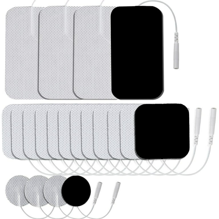LotFancy TENS Unit Replacement Pads, 4PCS 4.3” x 6” Adhesive Electrode Pads  for Electrotherapy, EMS Muscle Stimulation Machine, Butterfly Shape