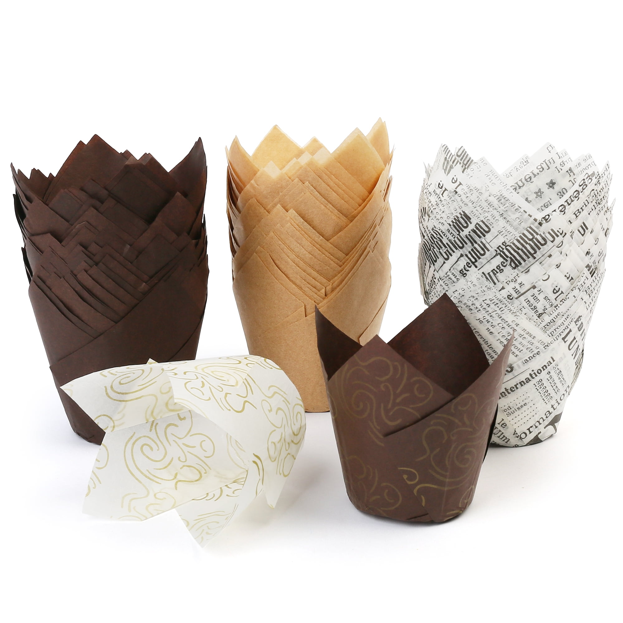 Lotfancy 500pcs Small Cupcake Wrappers, Mini Cupcake Liners, Brown, Women's, Size: 1.25 x 0.84