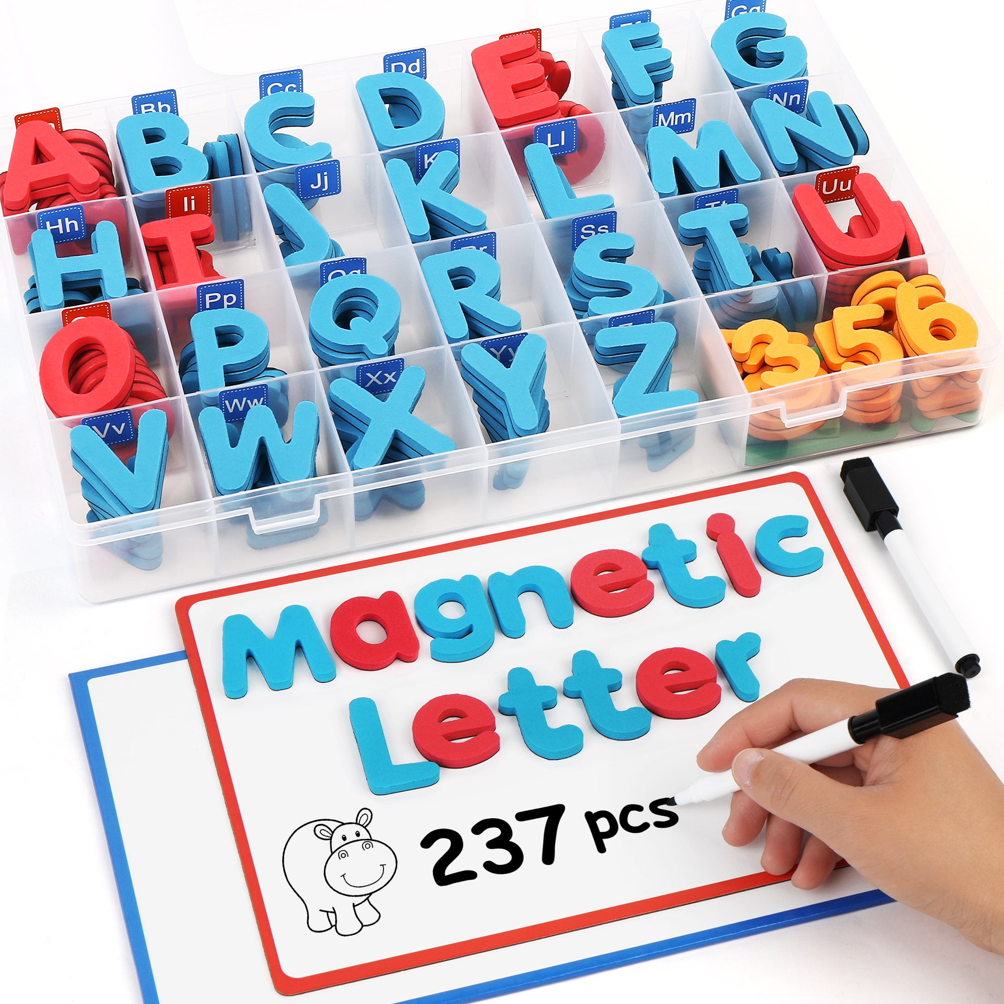 LotFancy 237 Letters and Numbers with Board Pen and Box