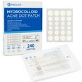 thumbnail image 1 of LotFancy 240 Ct Acne Spot Dots, Acne Pimple Patch, Thin Hydrocolloid Patches, 3 Sizes (12, 10, 8mm), 1 of 7