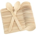 thumbnail image 1 of LotFancy 250 Pcs Disposable Wooden Spoons, 6.25 in Compostable Wood Cutlery Spoon, 1 of 8