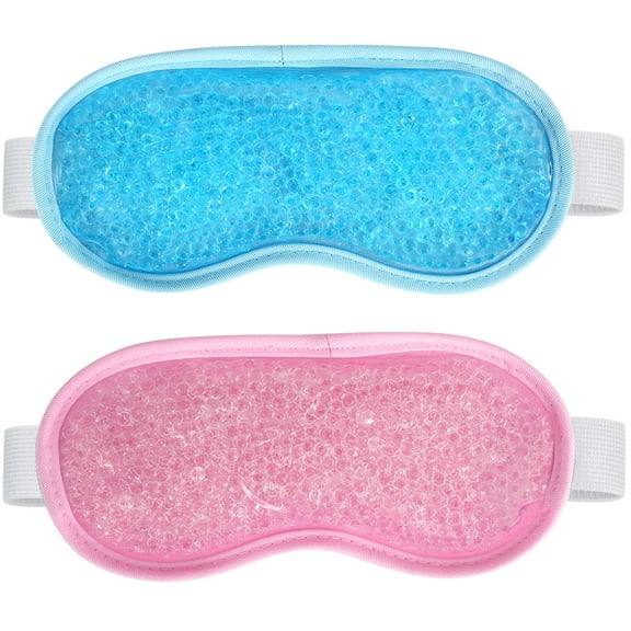LotFancy 2Pack Cooling Ice Eye Mask, Cold & Warm Compress Gel Eye Masks for Dry Eyes, Puffy Eyes