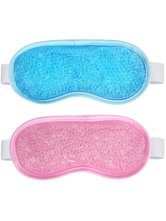2Pack Cooling Ice Eye Mask, Cold & Warm Compress Gel Eye Masks for Dry Eyes, Puffy Eyes