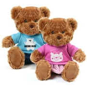 LotFancy 2Pcs 10 in Brown Teddy Bear Stuffed Animal Plush Toy for Kids Girls Boys