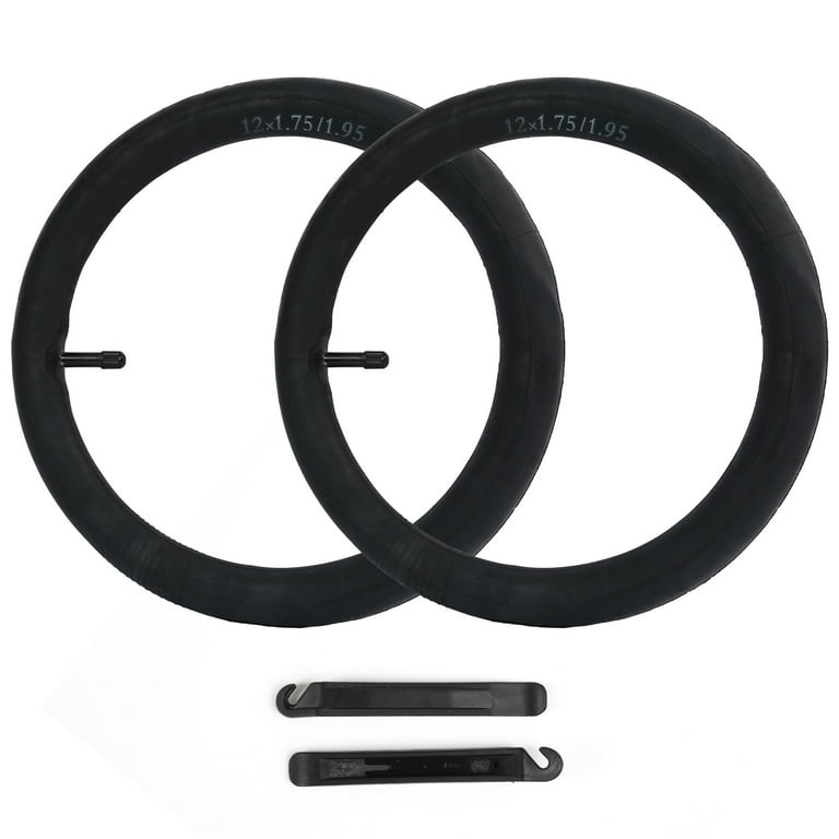 LotFancy 2Pcs 12 x 1.75 1.95 2.125 Inner Tubes for Most 12 Kid Bikes Strollers with 2 Levers