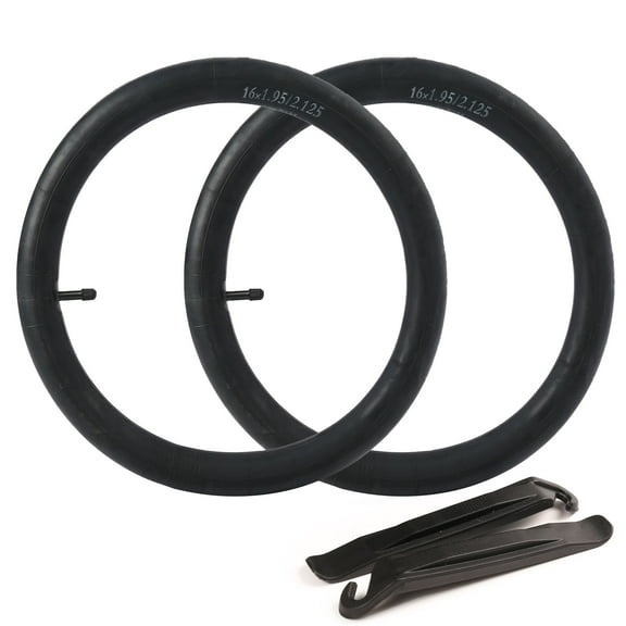 LotFancy 2Pcs 16x1.95/2.125 Inner Tubes for Road Mountain Bike, 32mm Schrader Valve