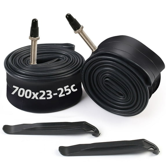 LotFancy 2Pcs 28 in 700x23-25c Bike Inner Tubes for Mountain Bike, 42mm Presta Valve