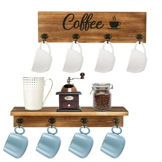 Coffee Cup Rack, Kitchen Organizer, Wedding, Coffee Bar, Holder