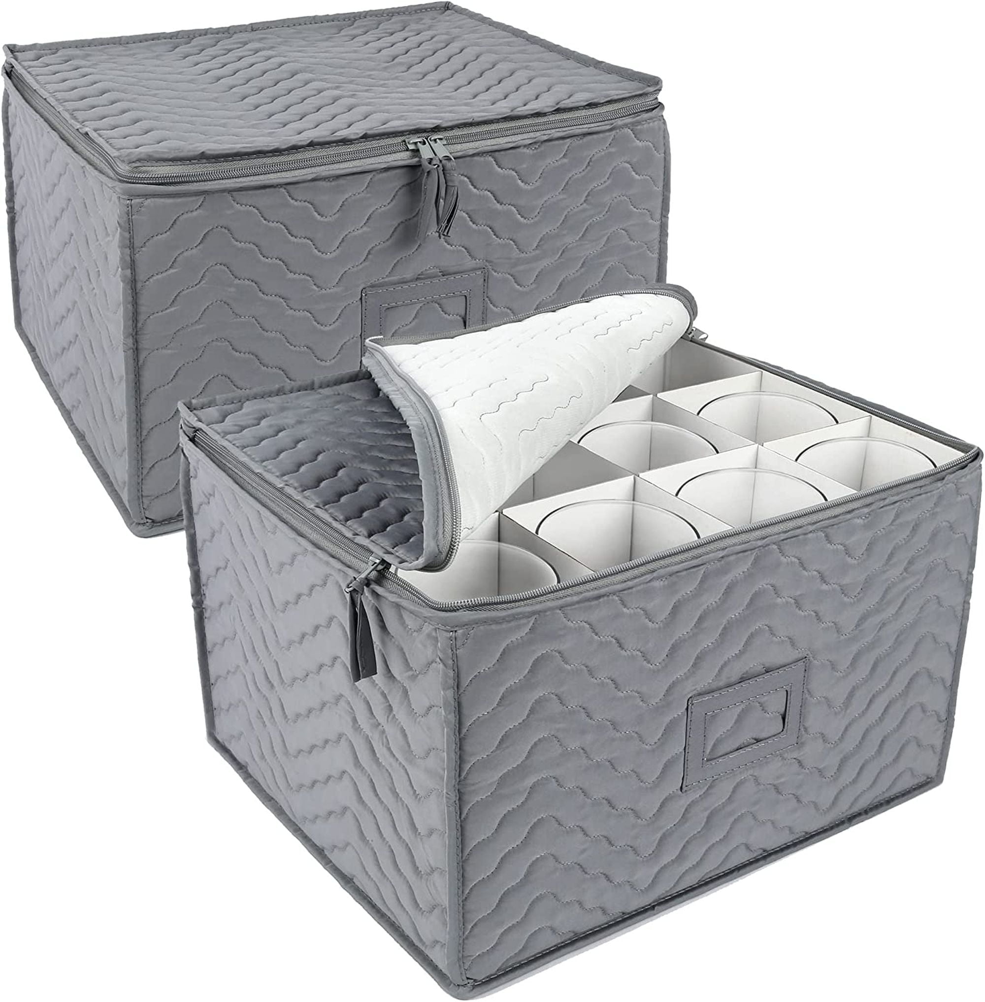 Wine Glasses Storage Box - Grey - On Sale - Bed Bath & Beyond - 34323461