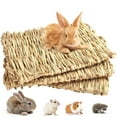LotFancy 3 Pack Grass Mat for Rabbits Bunny, Woven Hay Mat for Small