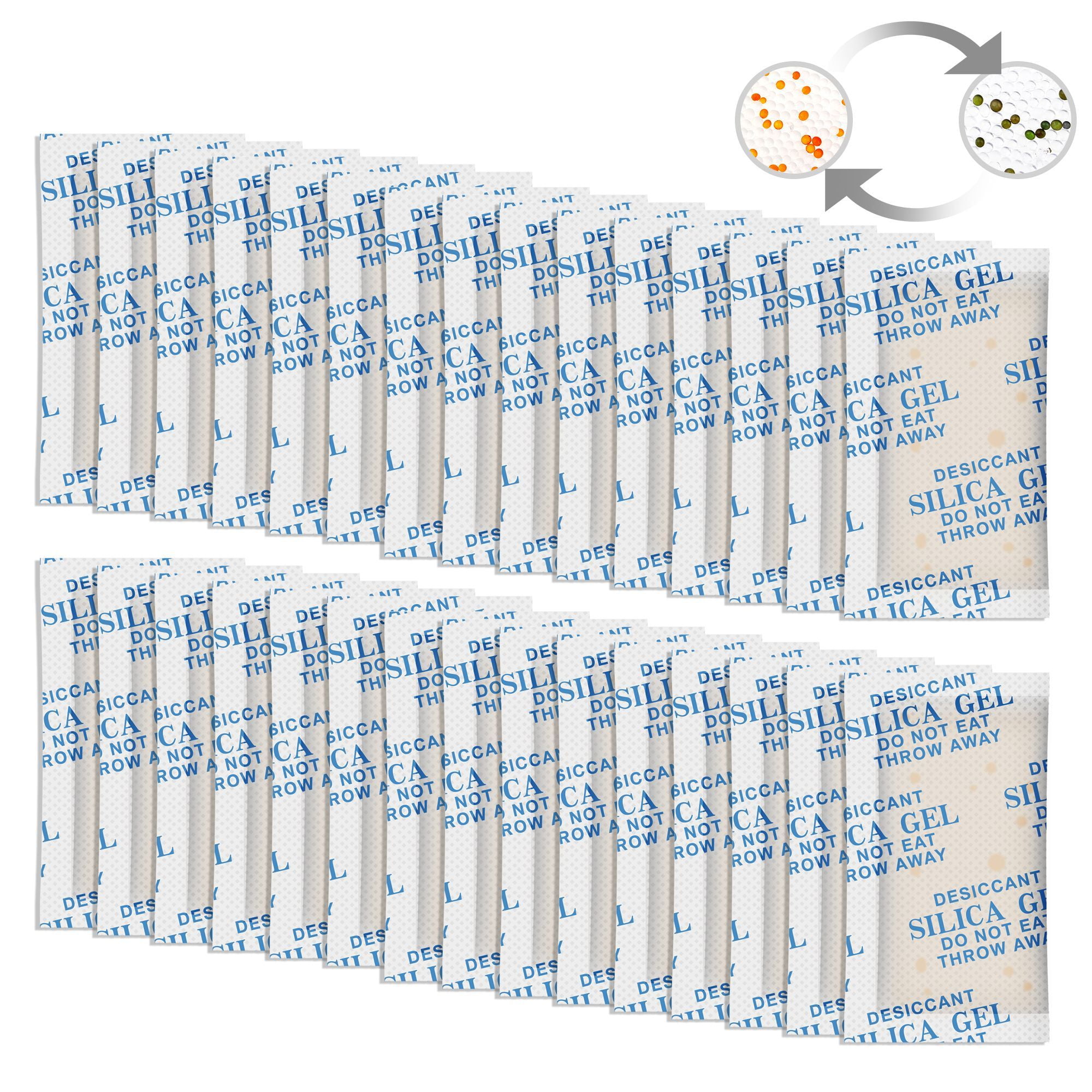 LotFancy Silica Gel Packets, 300 Packs 0.5 Gram, Indicating Desiccant  Dehumidifier Packets, Moisture Absorber Bags for Spices Jewelry Shoes