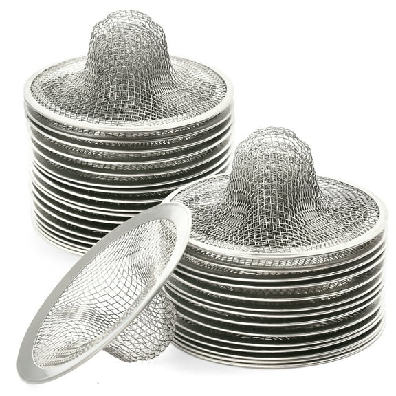 LotFancy 30 Pcs Bathroom Sink Strainer, 2.75 in Mesh Drain Strainer, Silver