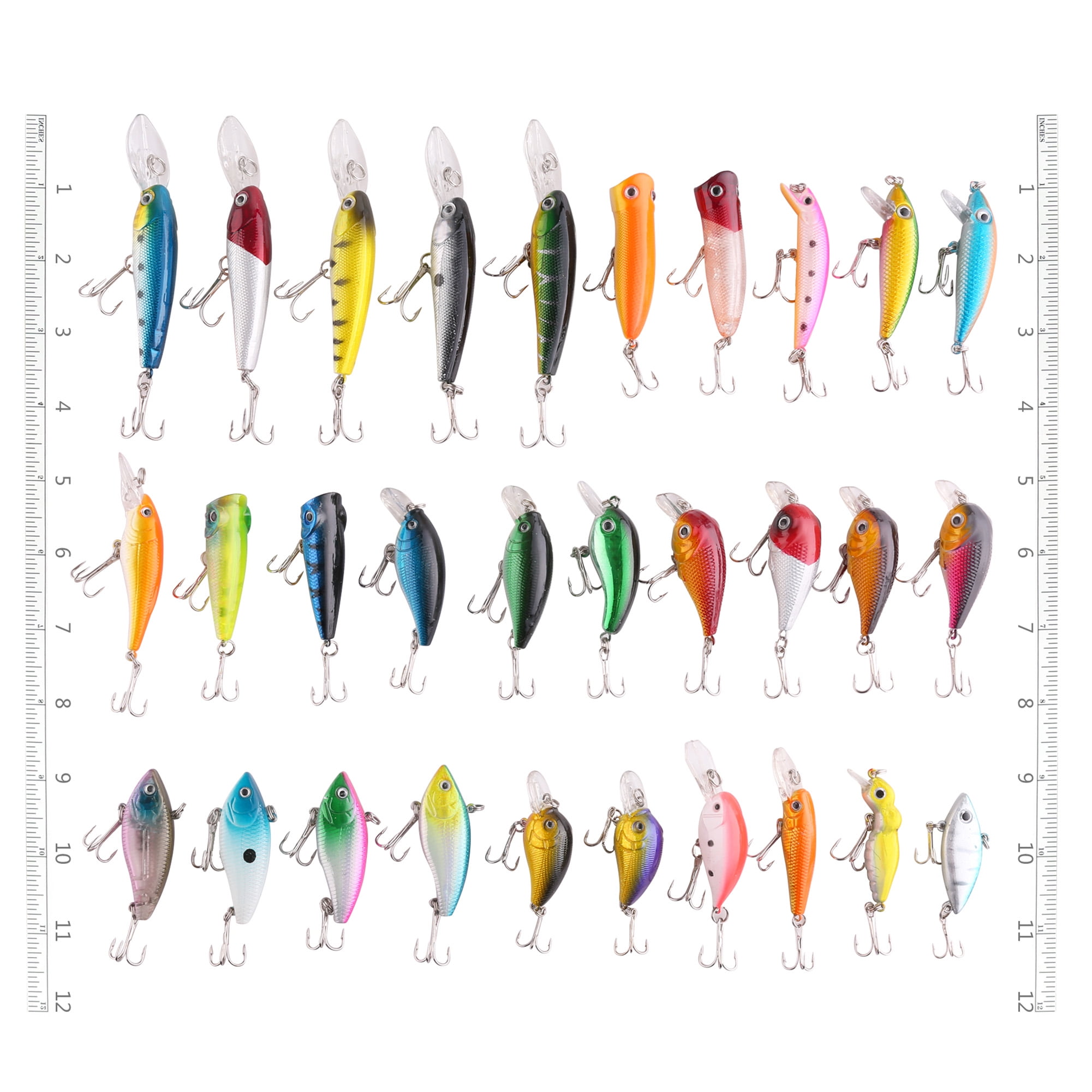 LotFancy 129 Pcs Fishing Lures, Topwater Lures with Treble Hook