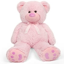 LotFancy 39" Giant Teddy Bear Stuffed Animal, Large Bear Plush Toy for Kids Adult,Pink