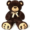 thumbnail image 1 of LotFancy 39" Giant Teddy Bear Stuffed Animal, Large Bear Plush Toy with Big Footprints, Dark Brown, 1 of 8