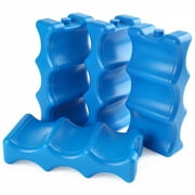 LotFancy 4 Ice Packs for Coolers, Reusable Insulated Contoured Freezer Pack for Lunch Box, Beer Can
