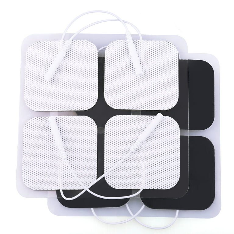 TENS Unit Pads, 40PCS Round Electrodes Pads, 1.25 Reusable Carbon  Electrotherapy Pads for EMS Muscle Stimulator, with 2.0 mm Pigtail  Connectors