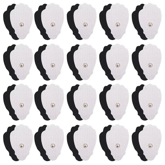 LotFancy 40 TENS Unit Replacement Pads Snap on, Self-Adhesive Electrode Pad, 1.8 x 3 in